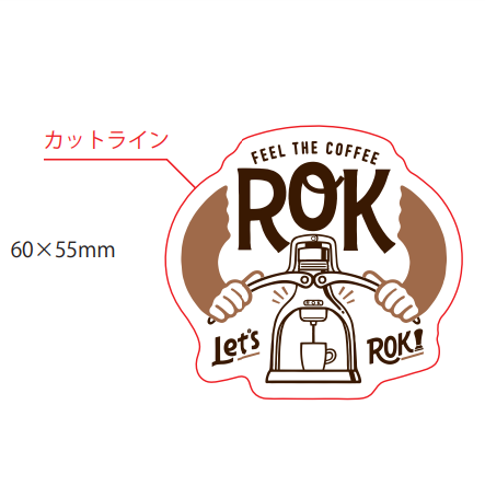ROK シール３枚 (防水・塩ビ仕様)